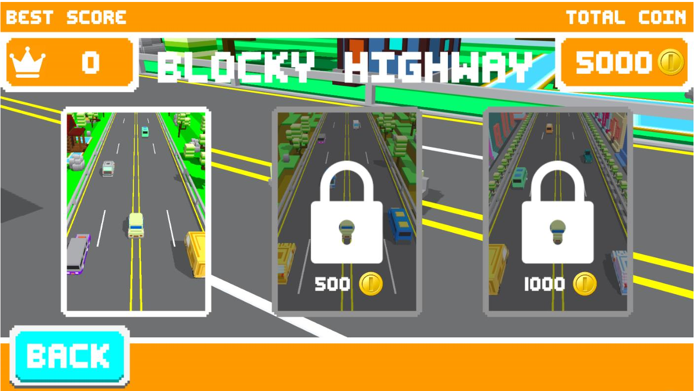 Screenshot 1: Blocky Highway