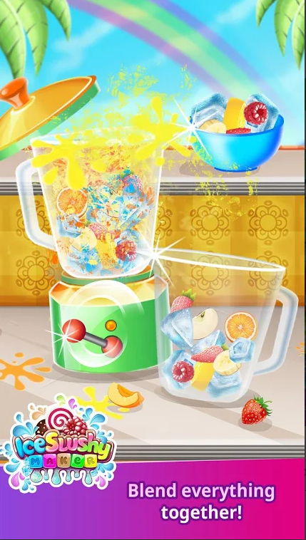 Screenshot 1: Ice Slushy Maker Rainbow Desserts