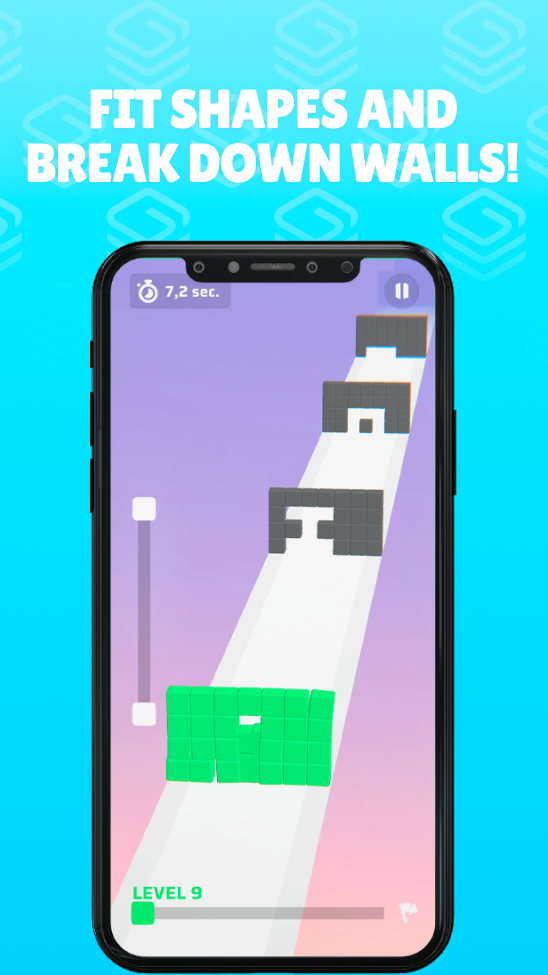 Screenshot 1: Shape Tap: Obstacle Course