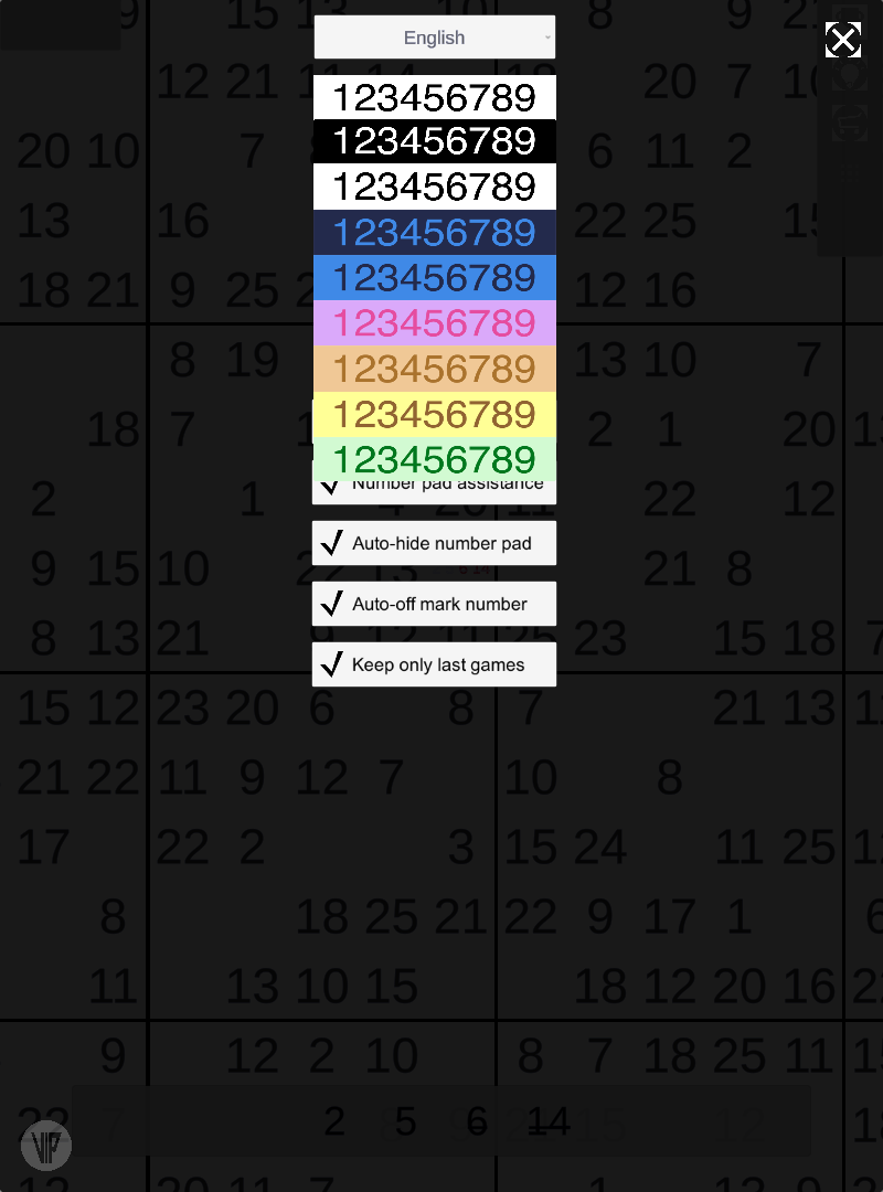 Screenshot 4: Sudoku 25 (AKA 25 x 25)