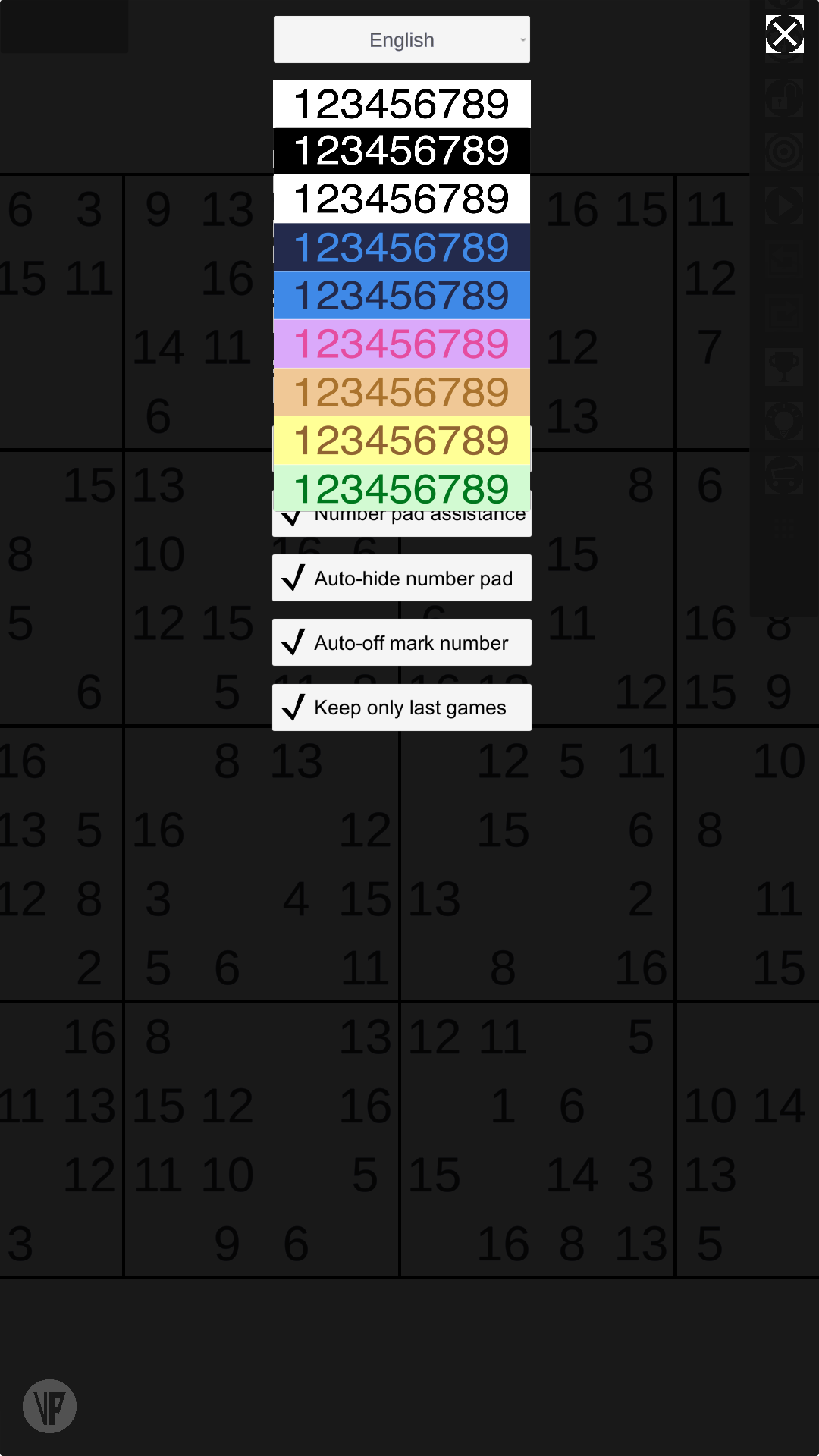 Screenshot 4: Sudoku 16 (AKA 16 x 16)