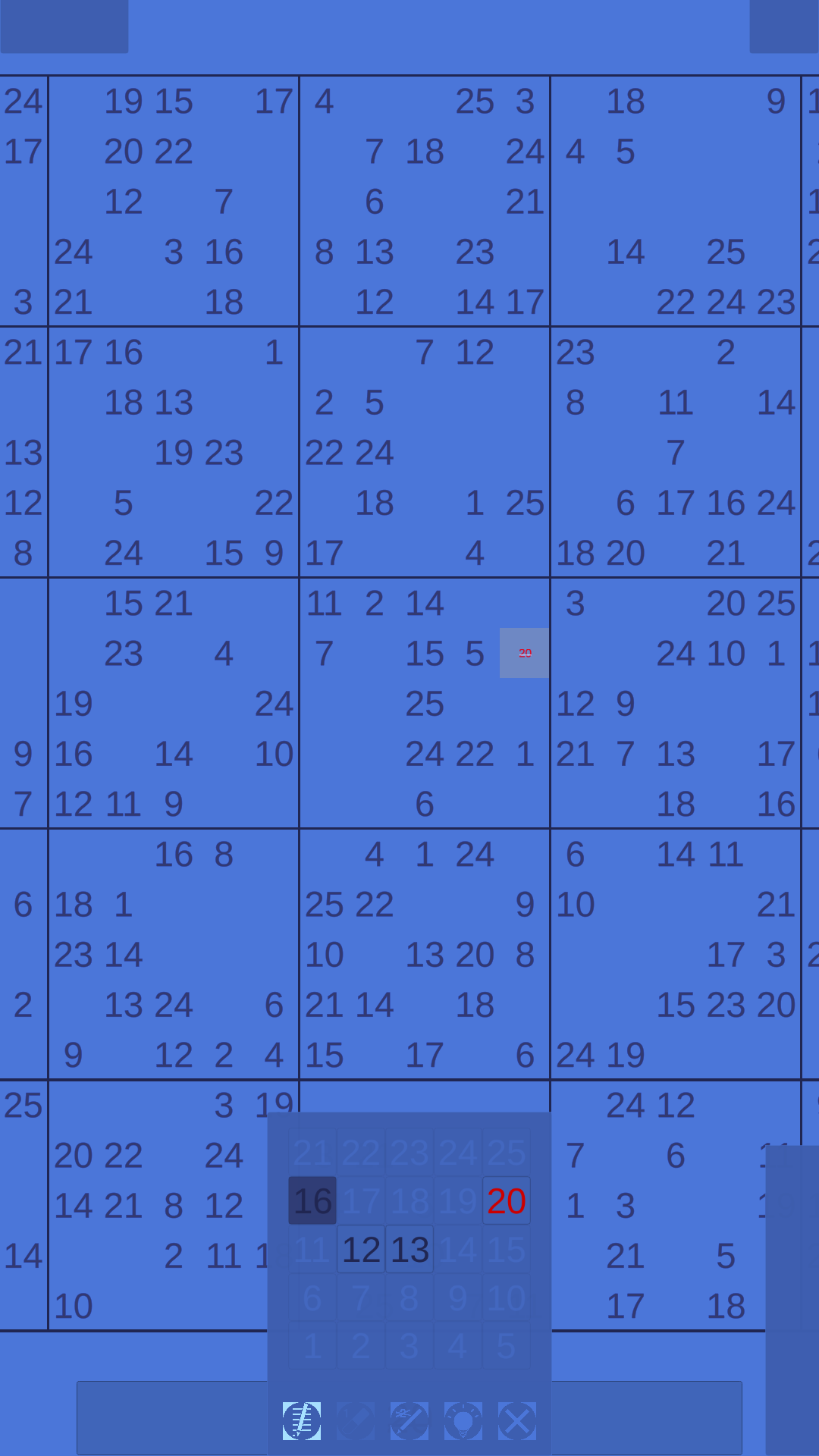 Screenshot 5: Sudoku 25 (AKA 25 x 25)