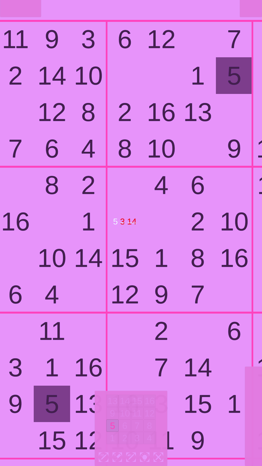 Screenshot 8: Sudoku 16 (AKA 16 x 16)