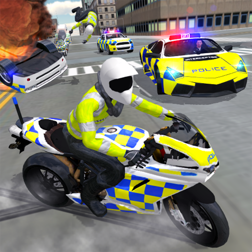 Police Car Driving Motorbike Game