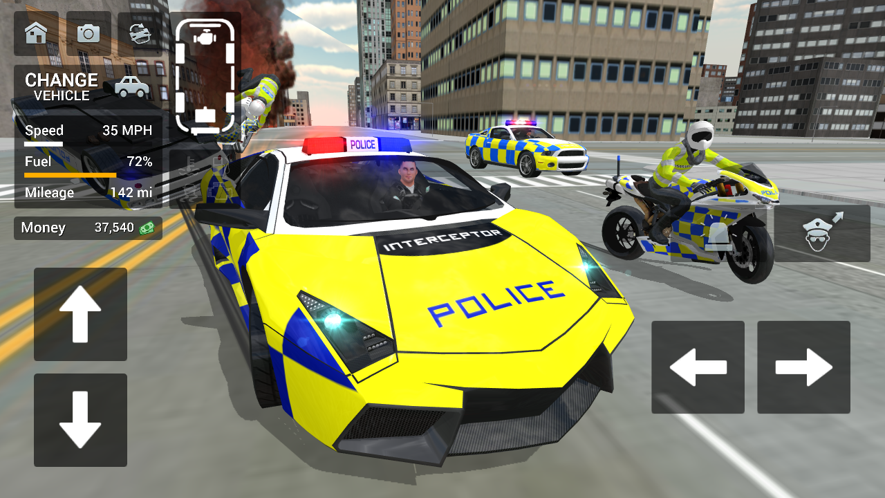 Screenshot 1: Police Car Driving Motorbike