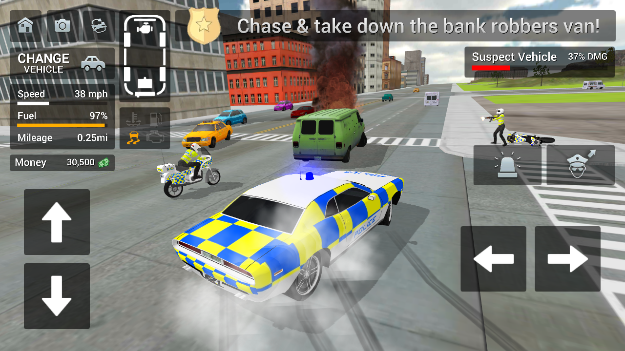 Screenshot 2: Police Car Driving Motorbike