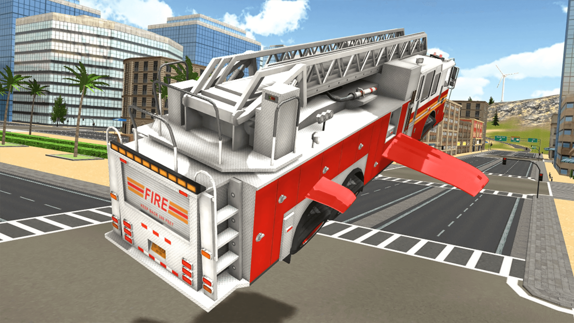 Screenshot 2: Fire Truck Flying Car