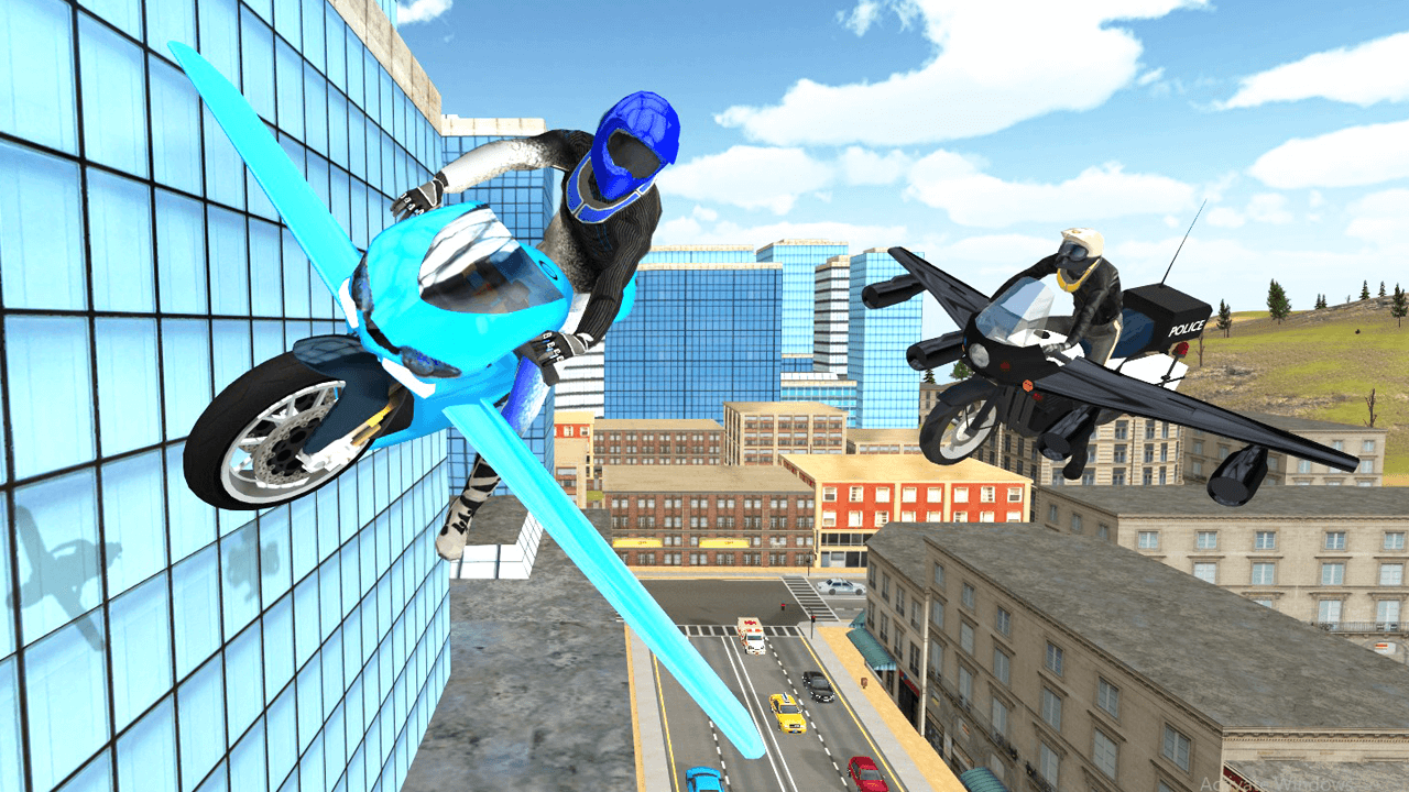 Screenshot 1: Flying Motorbike Simulator