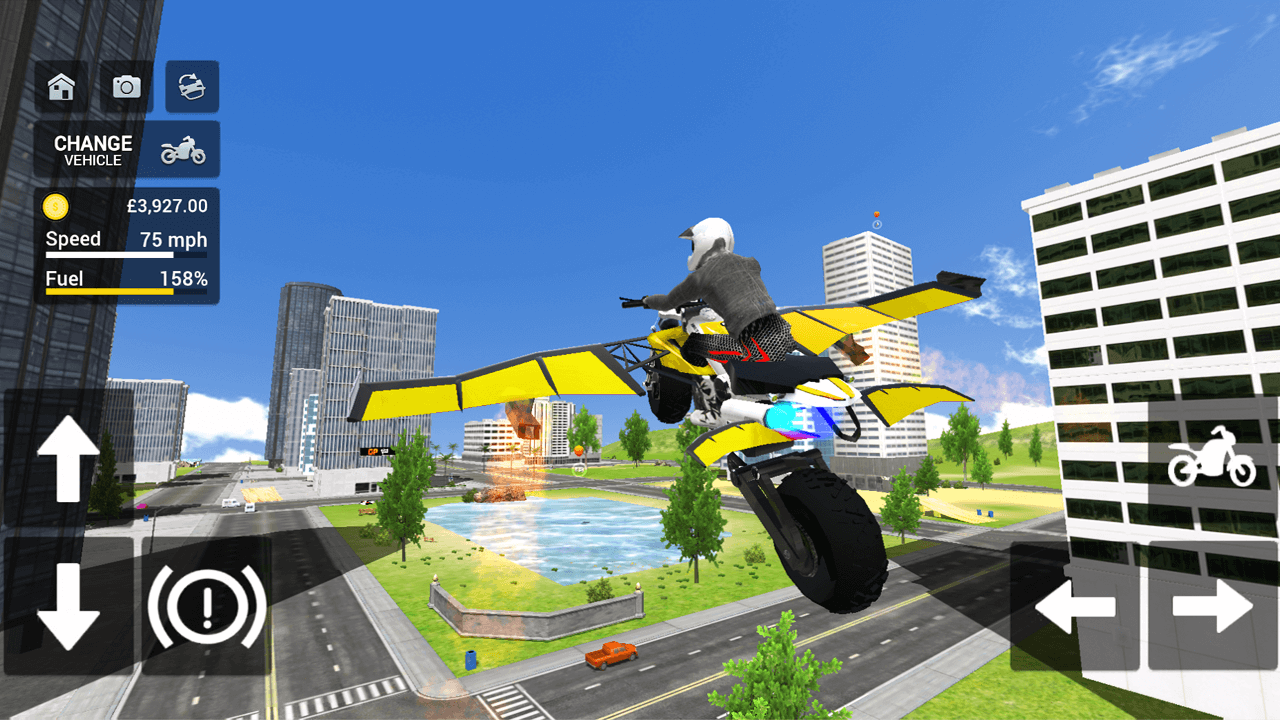 Screenshot 2: Flying Motorbike Simulator